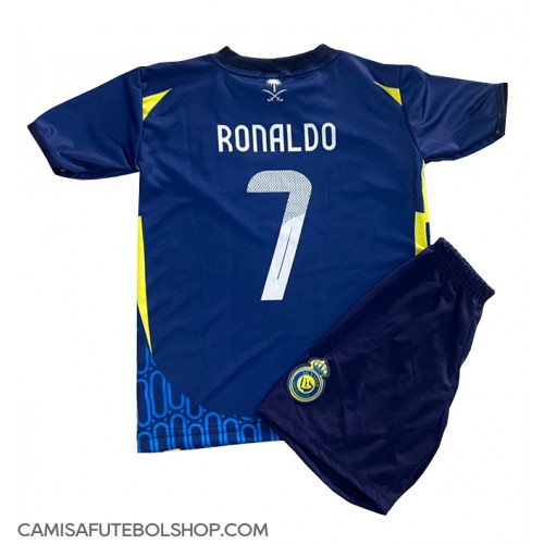 Camisa de time de futebol Al-Nassr Cristiano Ronaldo #7 Replicas 2º Equipamento Infantil 2024-25 Manga Curta (+ Calças curtas)